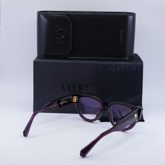 Valentino V-ESSENTIAL - III VLX-125B Cat Eye Eyeglasses - Burgundy 52mm - Picture 9 of 9